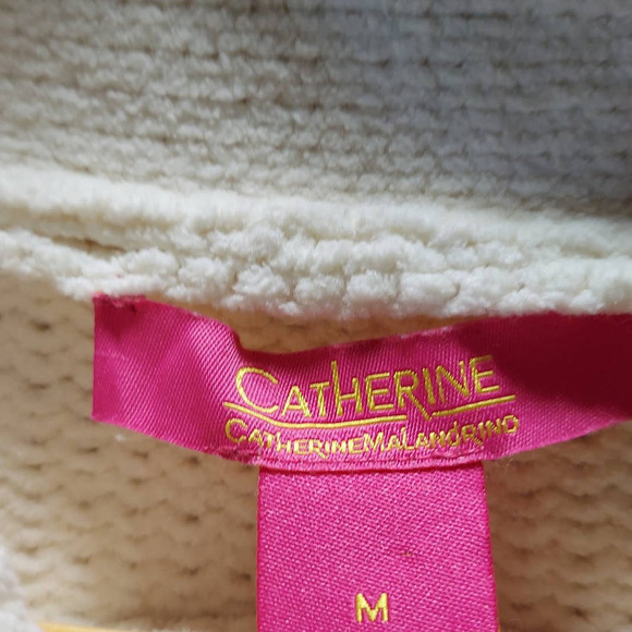 𝅺catherine Malandrino White Turtleneck Sweater M - Picture 2 of 9